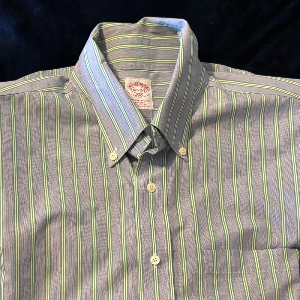 Brooks Brothers 340 Shirt Long Sleeve Size 16.5 1/2 2/3